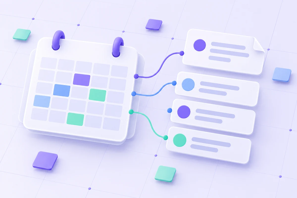 Date or time information used in a planning workflow.