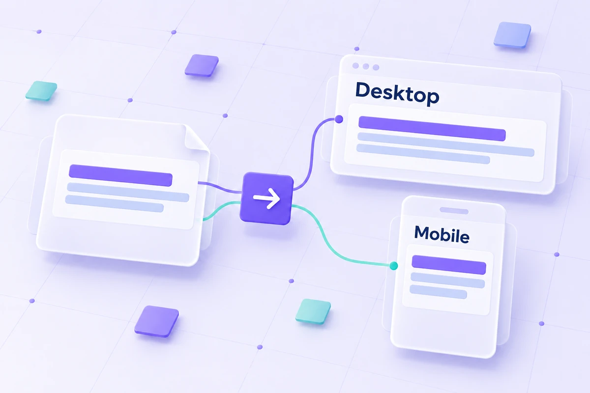 The same title and description shown in approximate desktop and mobile snippet layouts.